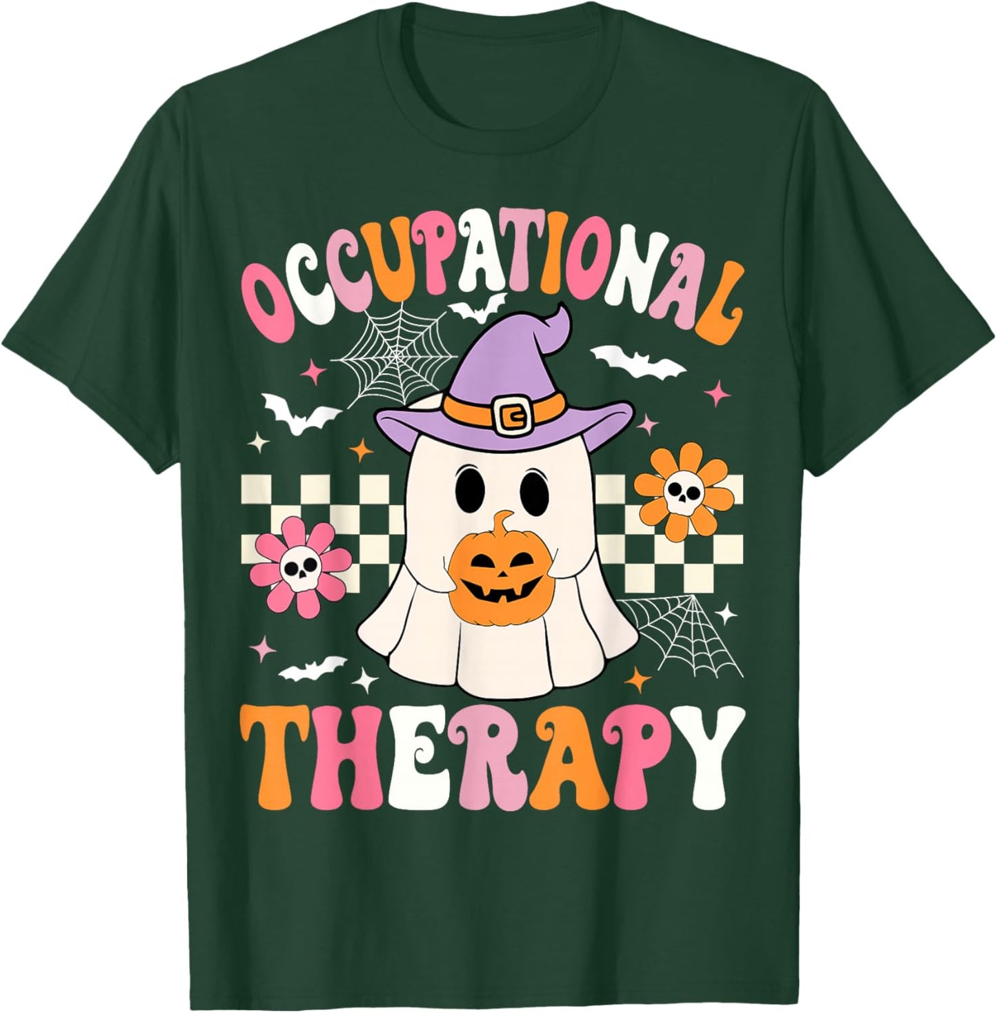 Groovy OT Halloween Occupational Therapy Halloween OT Ghost T-Shirt - T-Shirt | Forest