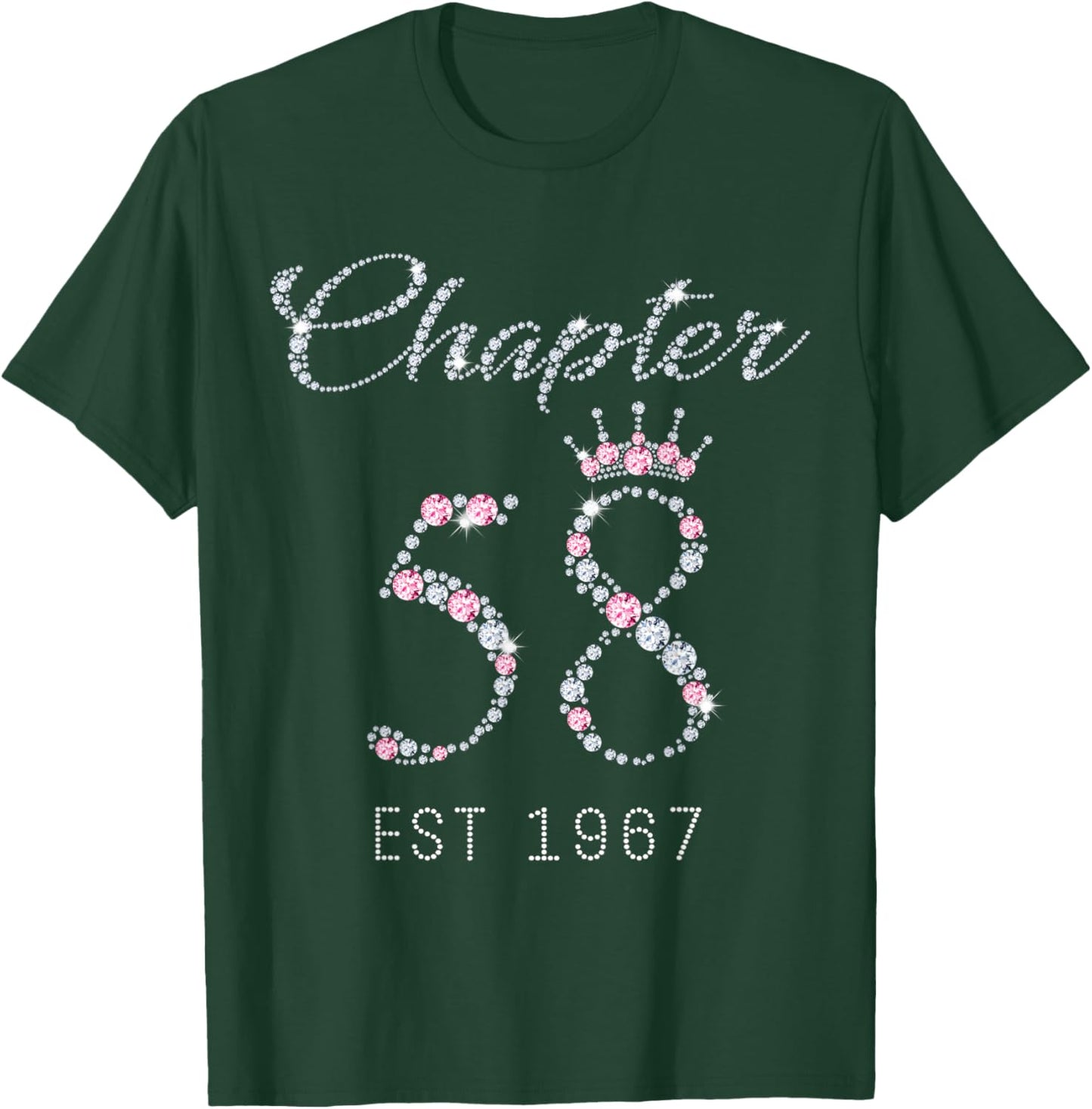 Chapter 58 EST 1967 58Th Birthday Gift T-Shirt - T-Shirt | Forest
