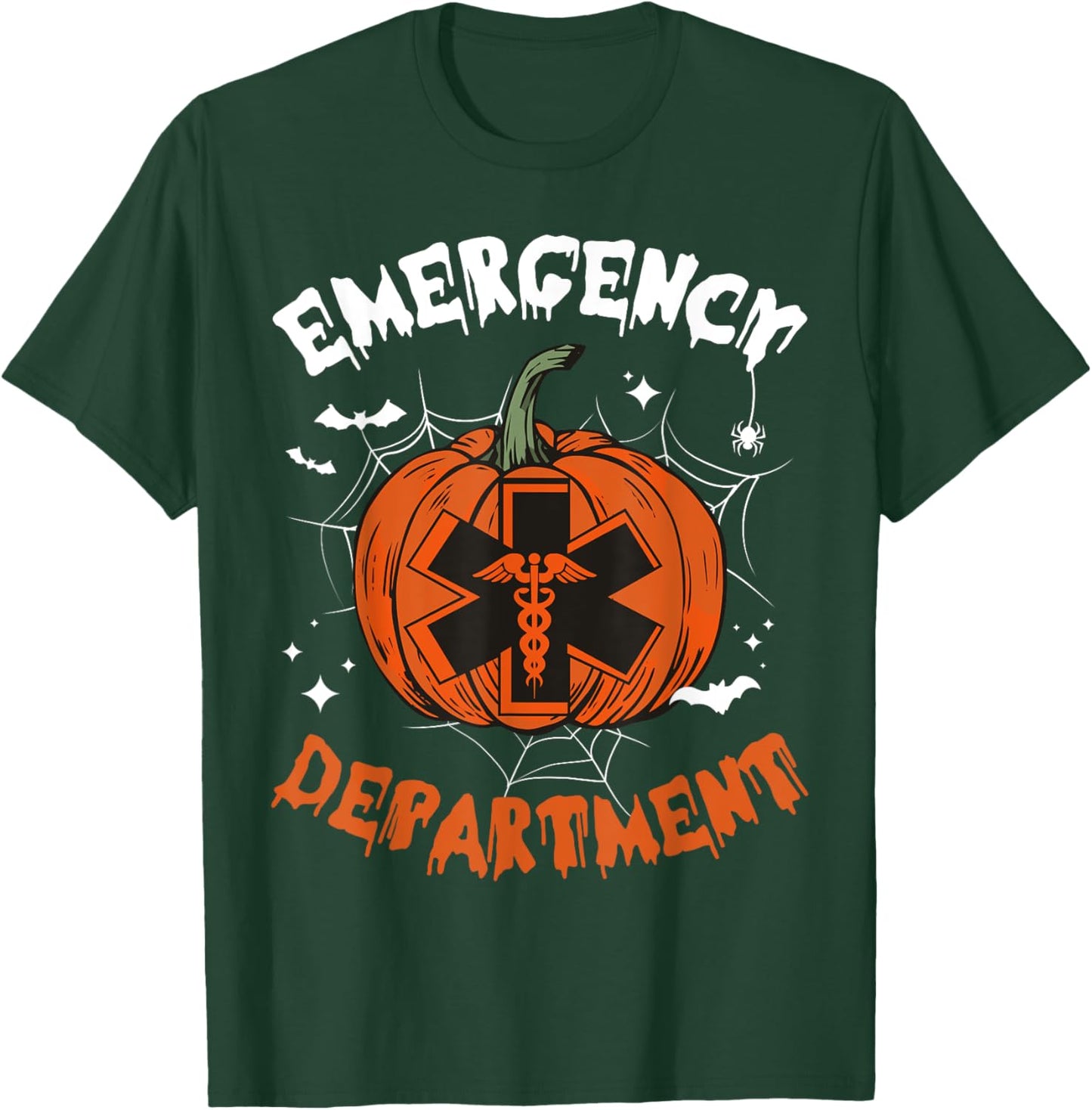 Cute Emergency Department Spooky Season Pumpkin Halloween T-Shirt - T-Shirt | Forest