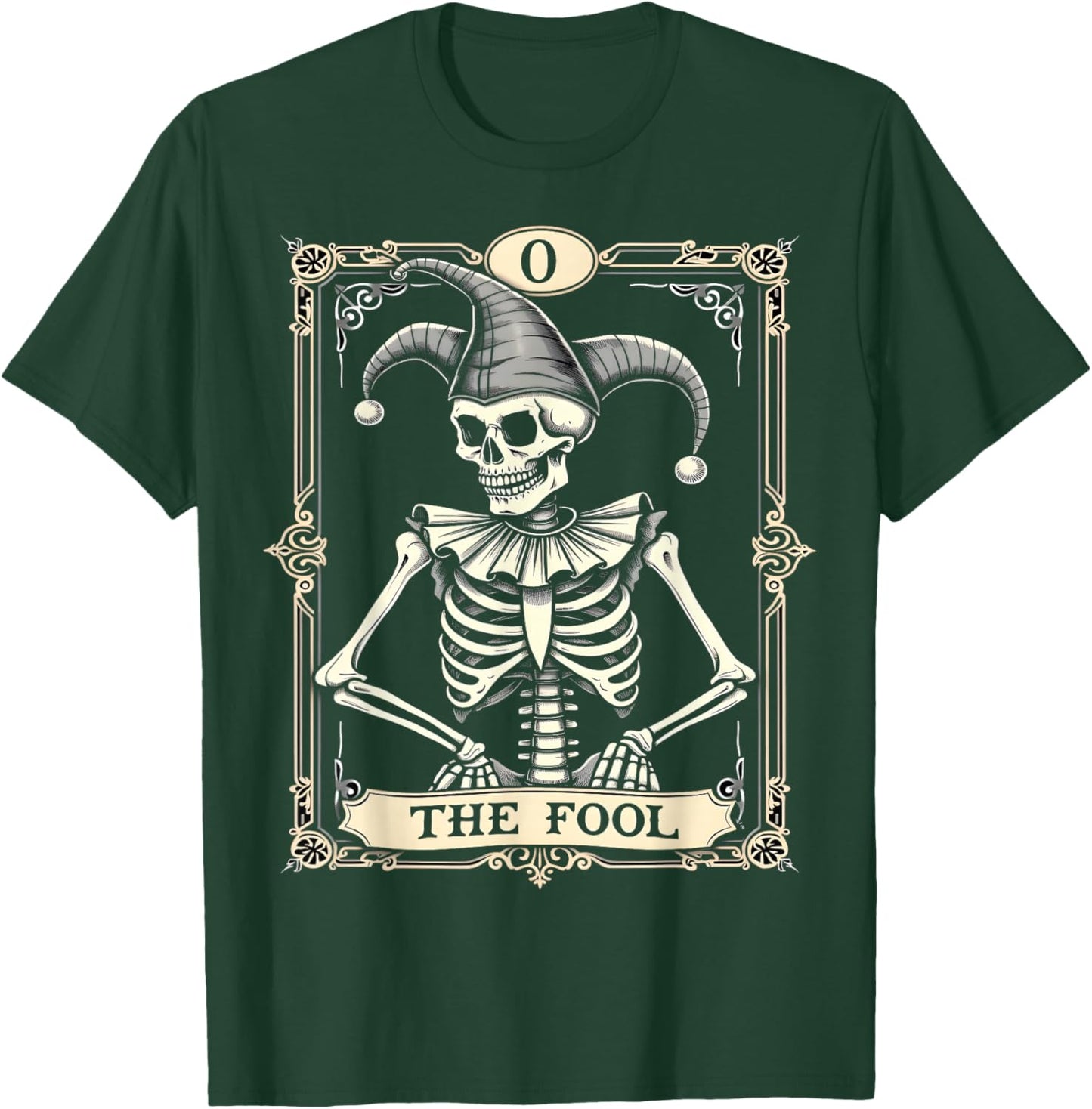 Skeleton Fool Tarot Card Dark Art T-Shirt - T-Shirt | Forest