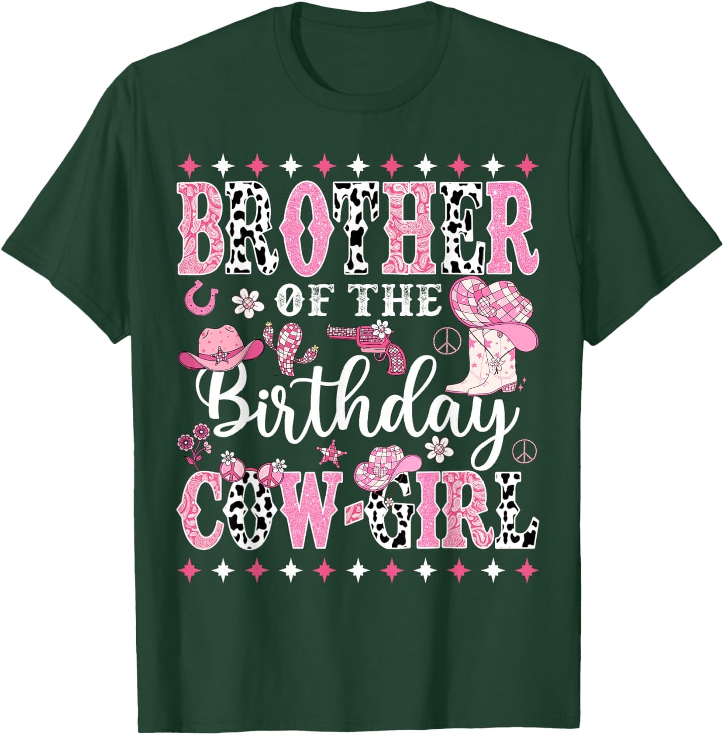 Brother Of The Birthday CowGirl Rodeo CowGirl Birthday T-Shirt - T-Shirt | Forest