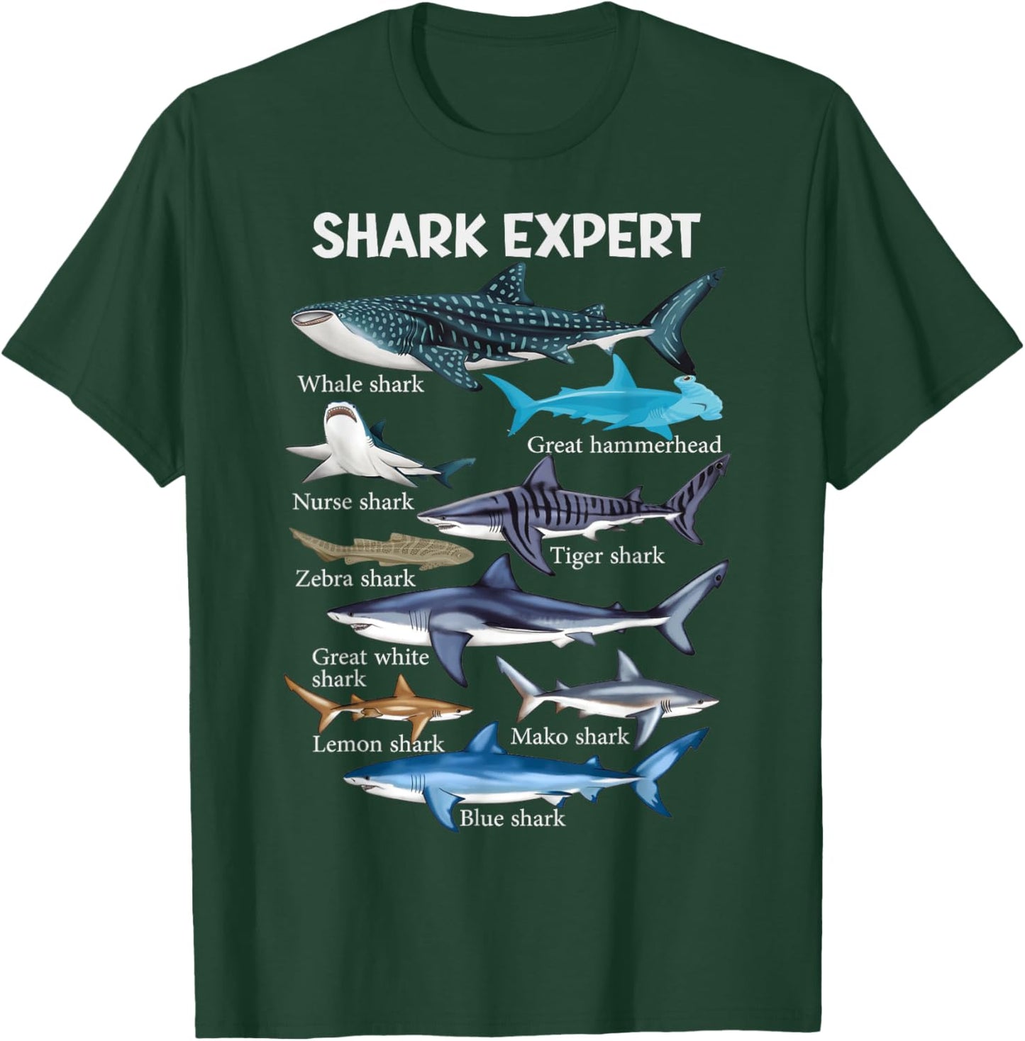 Shark for Kids , Adult & Toddler Boys Shark T-Shirt - T-Shirt | Forest