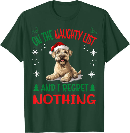 Cute Soft Coated Wheaten Terrier Dog Christmas On The T-Shirt - T-Shirt | Forest