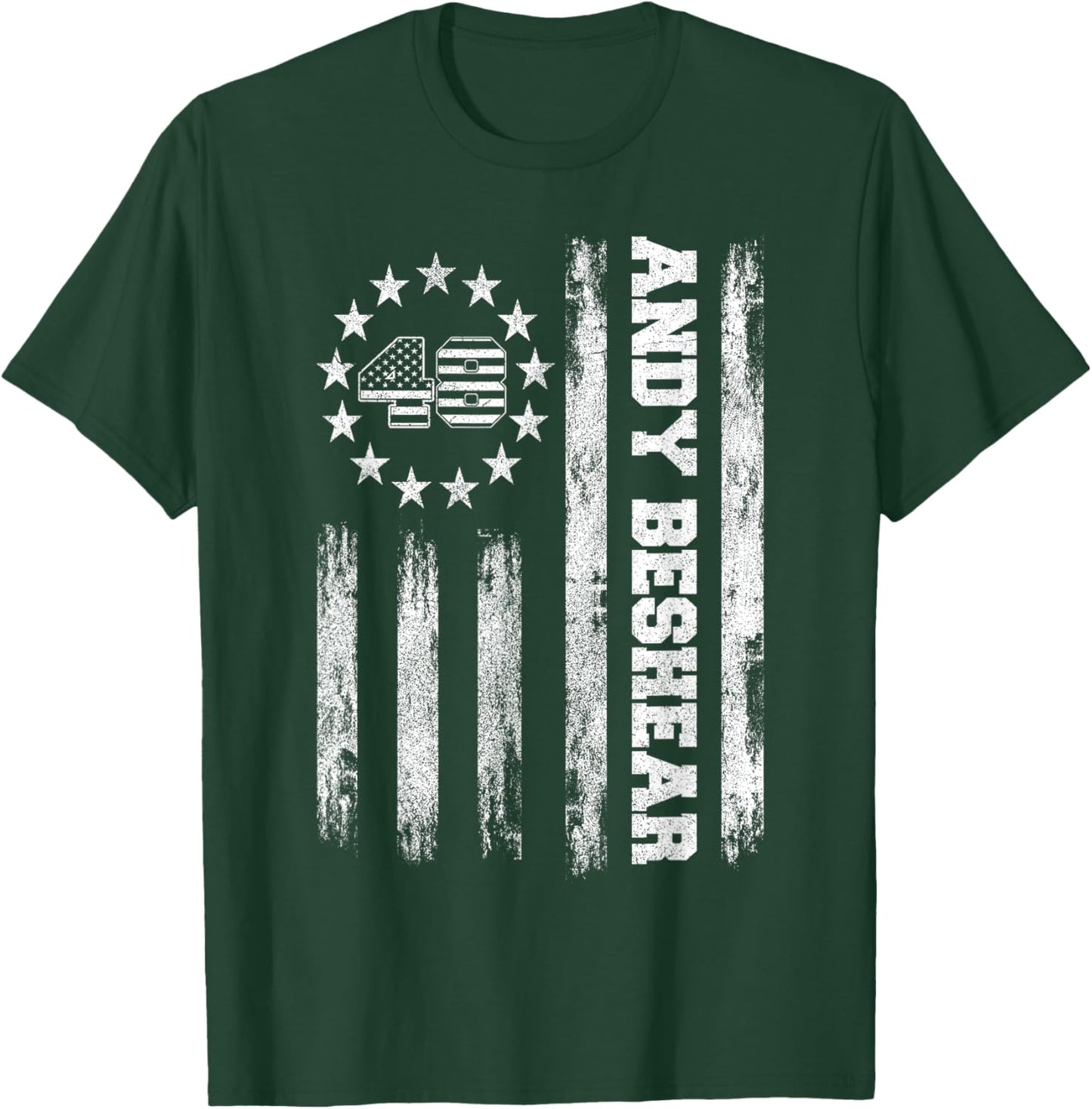 American Flag Andy Beshear 48, Beshear For President 2028 T-Shirt - T-Shirt | Forest