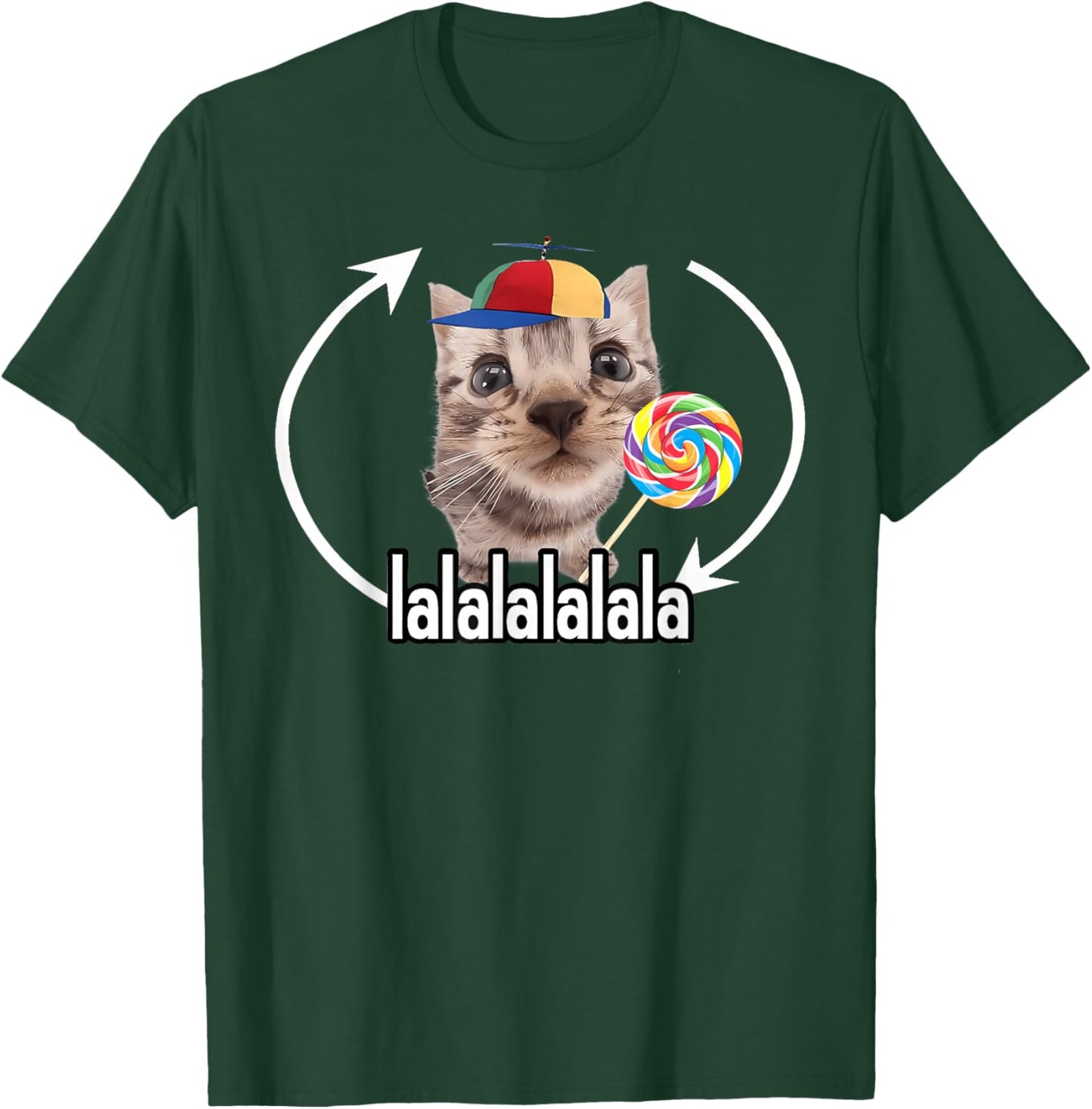 Silly Cat With Lollipop Meme T-Shirt - T-Shirt | Forest