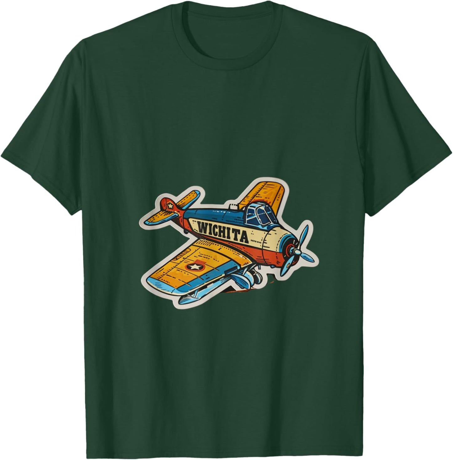 Wichita Kansas Airplane History Aviation Midwest Flying Fun T-Shirt - T-Shirt | Forest