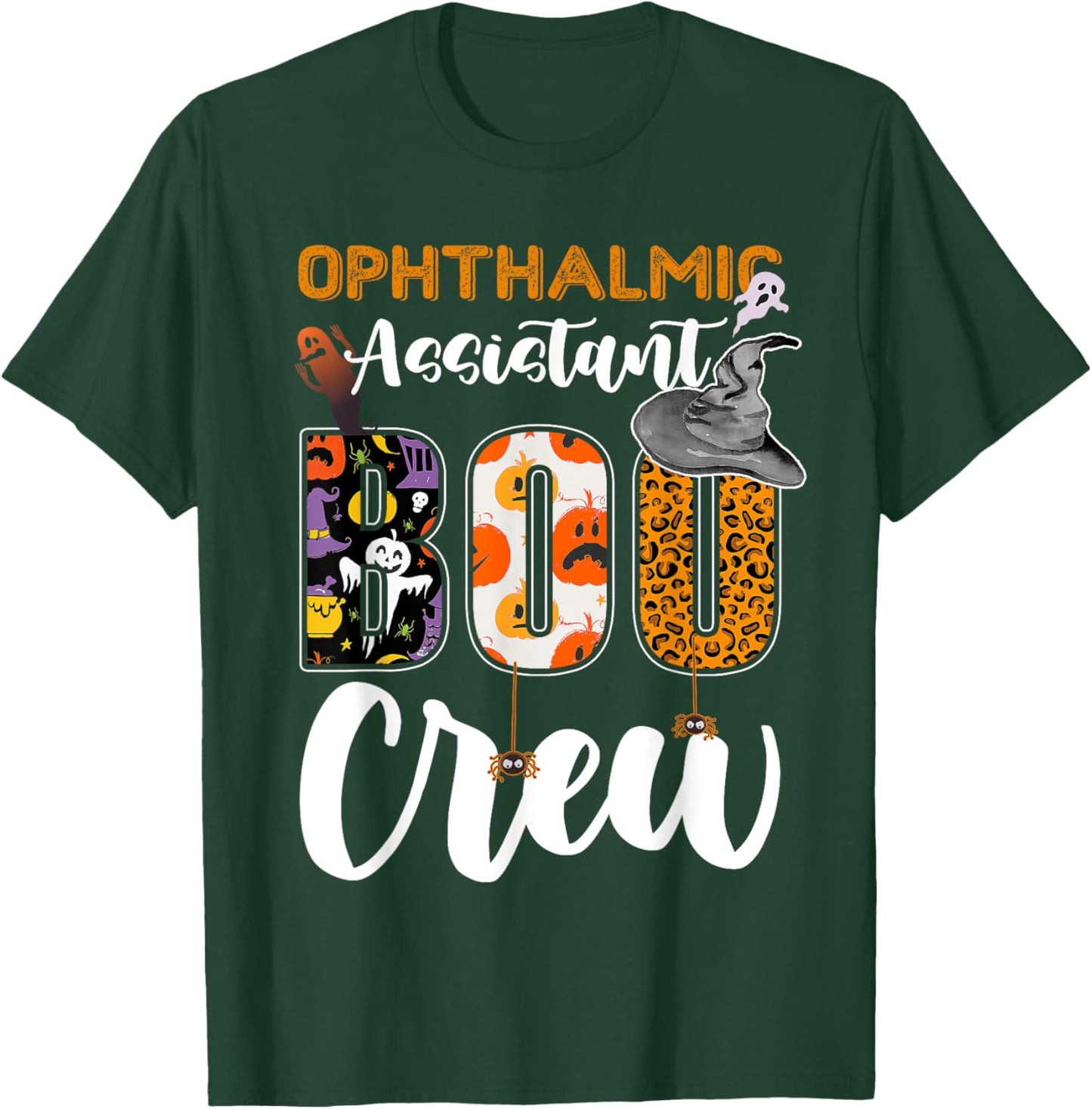 Ophthalmic Assistant Boo Crew Halloween Matching Ophthalmic T-Shirt - T-Shirt | Forest