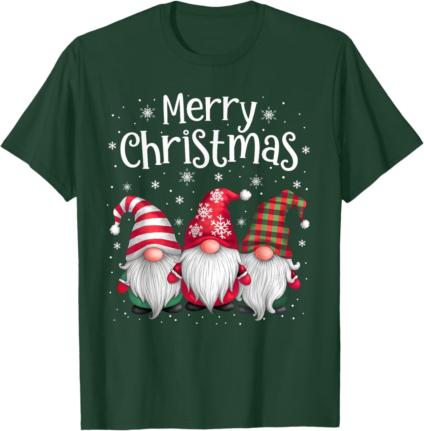 Merry Christmas Gnomes Family Xmas Festive Holiday Gnome T-Shirt - T-Shirt | Forest
