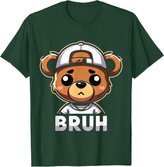 Hip Hop Teddy Bear Bruh Rap Music T-Shirt - T-Shirt | Forest