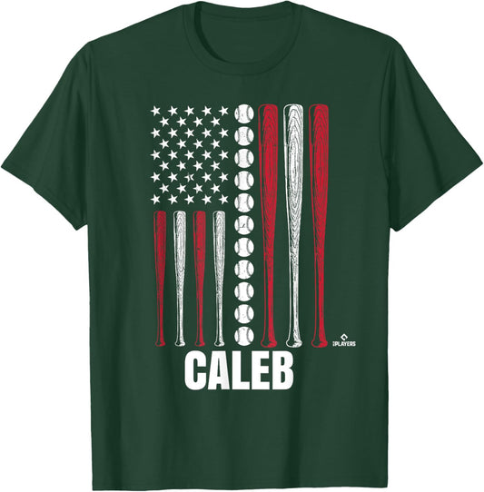 Baseball American Flag Caleb Durbin Prospect Baseball Fan T-Shirt - T-Shirt | Forest