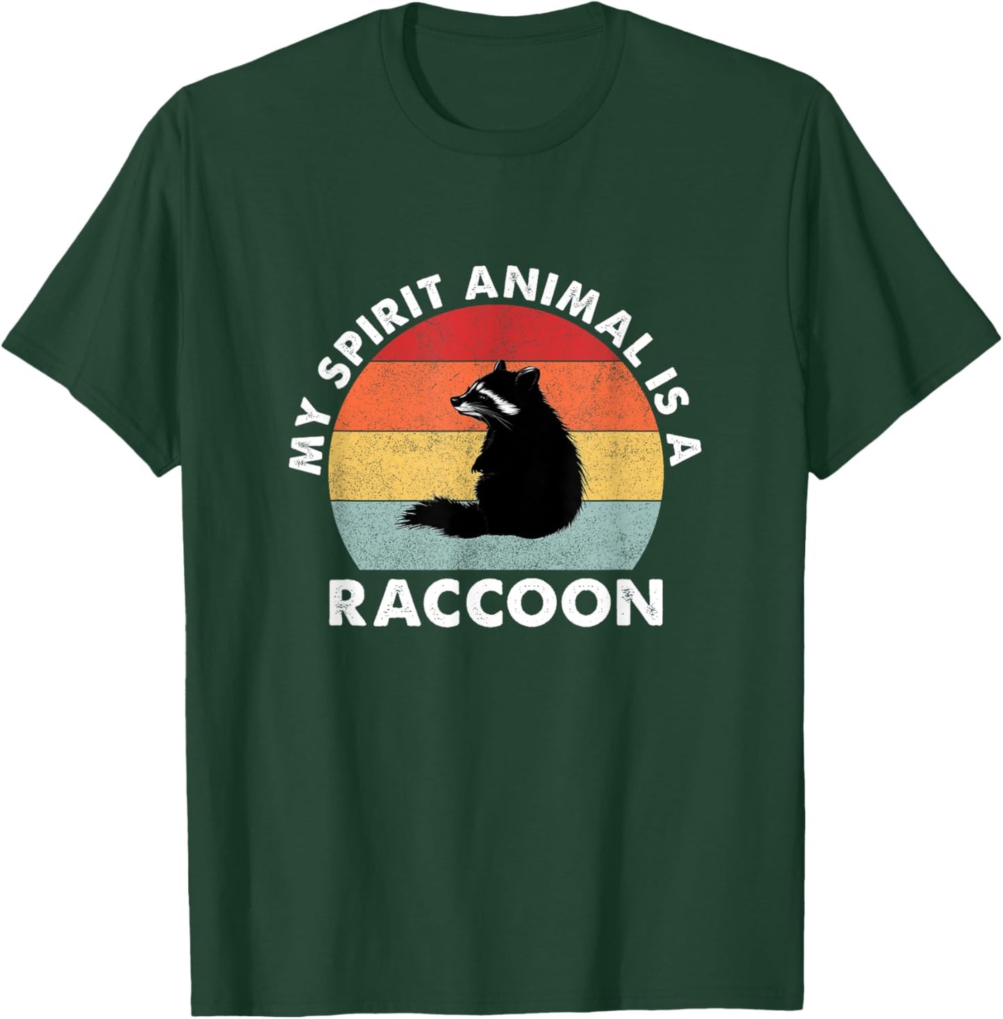 Vintage My Spirit Animal is a Raccoon T-Shirt - T-Shirt | Forest