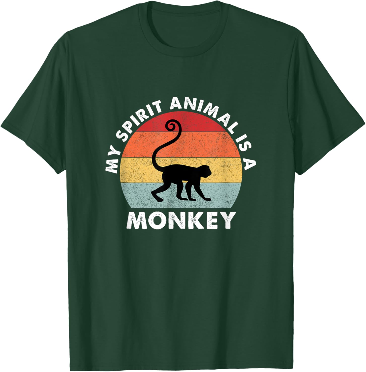 Vintage My Spirit Animal is a Monkey T-Shirt - T-Shirt | Forest