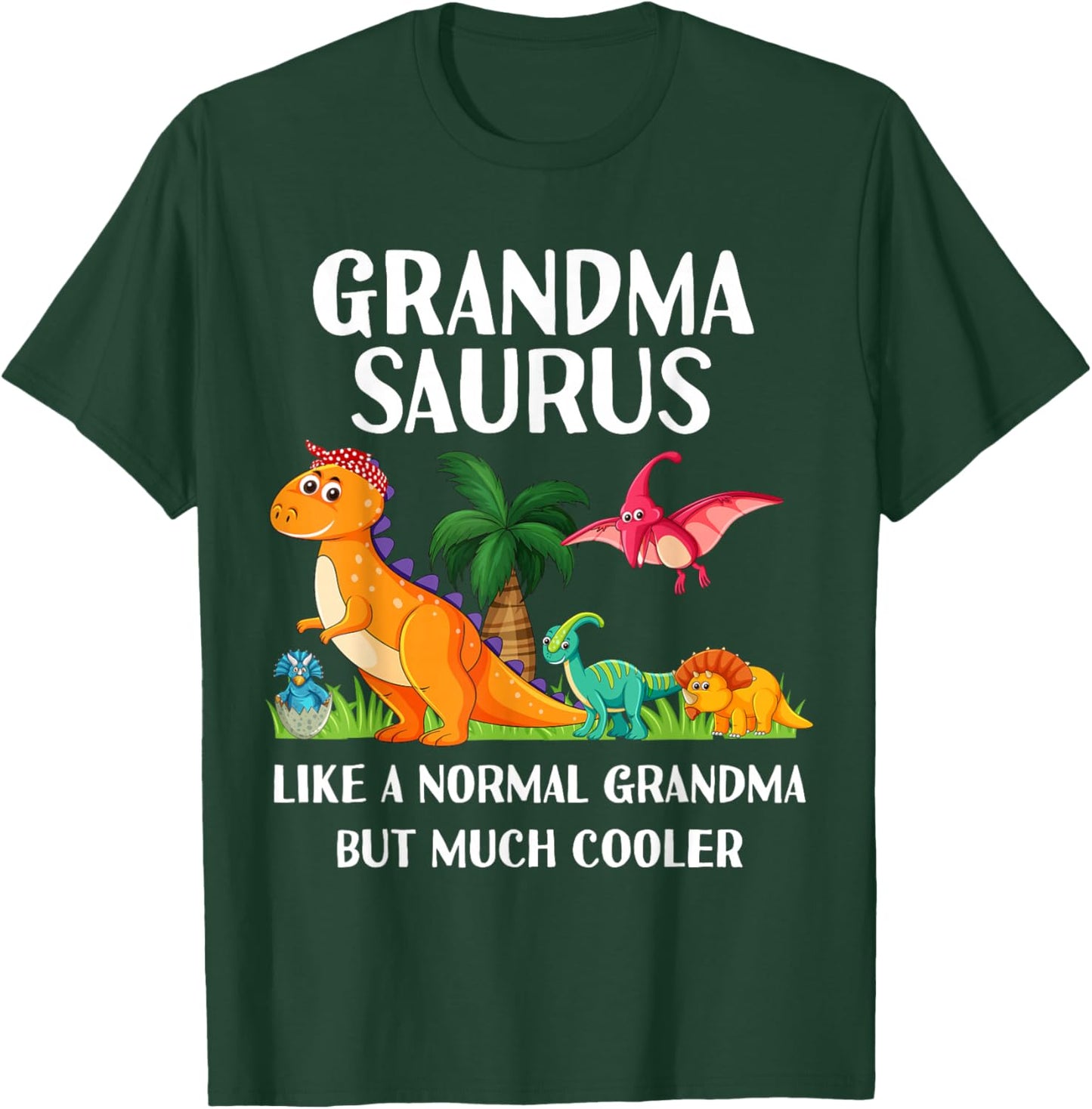 Grandmasaurus Grandma Saurus Women Dinosaur Family Matching T-Shirt - T-Shirt | Forest