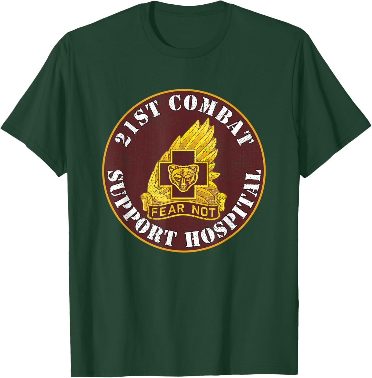 21st Combat Support Hospital Veterans Day Vintage Gifts T-Shirt - T-Shirt | Forest