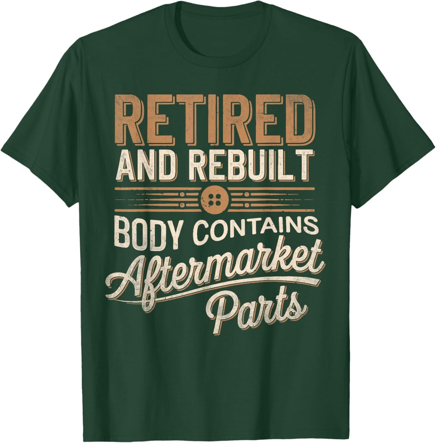 Adults Black Small Retro-Modern Short Sleeve Retirement T-Shirt - T-Shirt | Forest