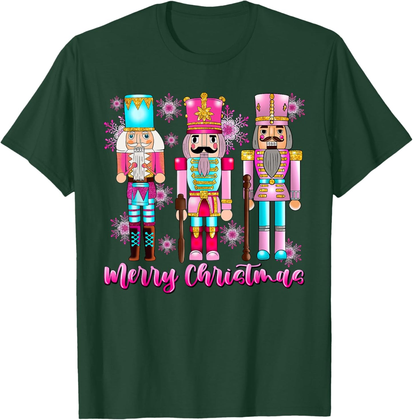 Pink Nutcracker Squad Pink Christmas Ballet Xmas Women Kids T-Shirt - T-Shirt | Forest