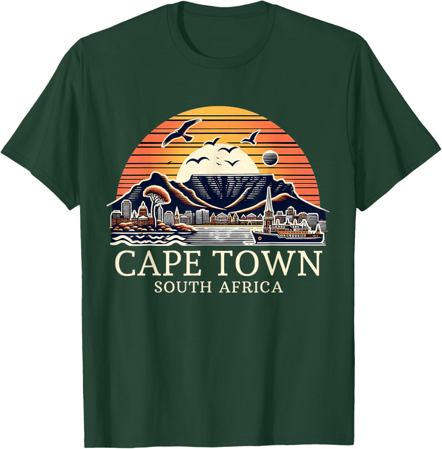 Cape Town South Africa City Souvenir Capital Memorabilia T-Shirt - T-Shirt | Forest