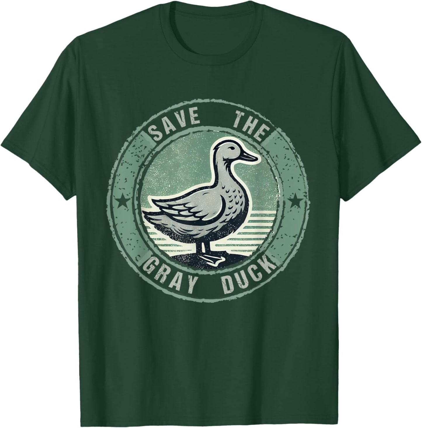 Funny Save The Gray Duck Vintage Black Small T-Shirt - T-Shirt | Forest