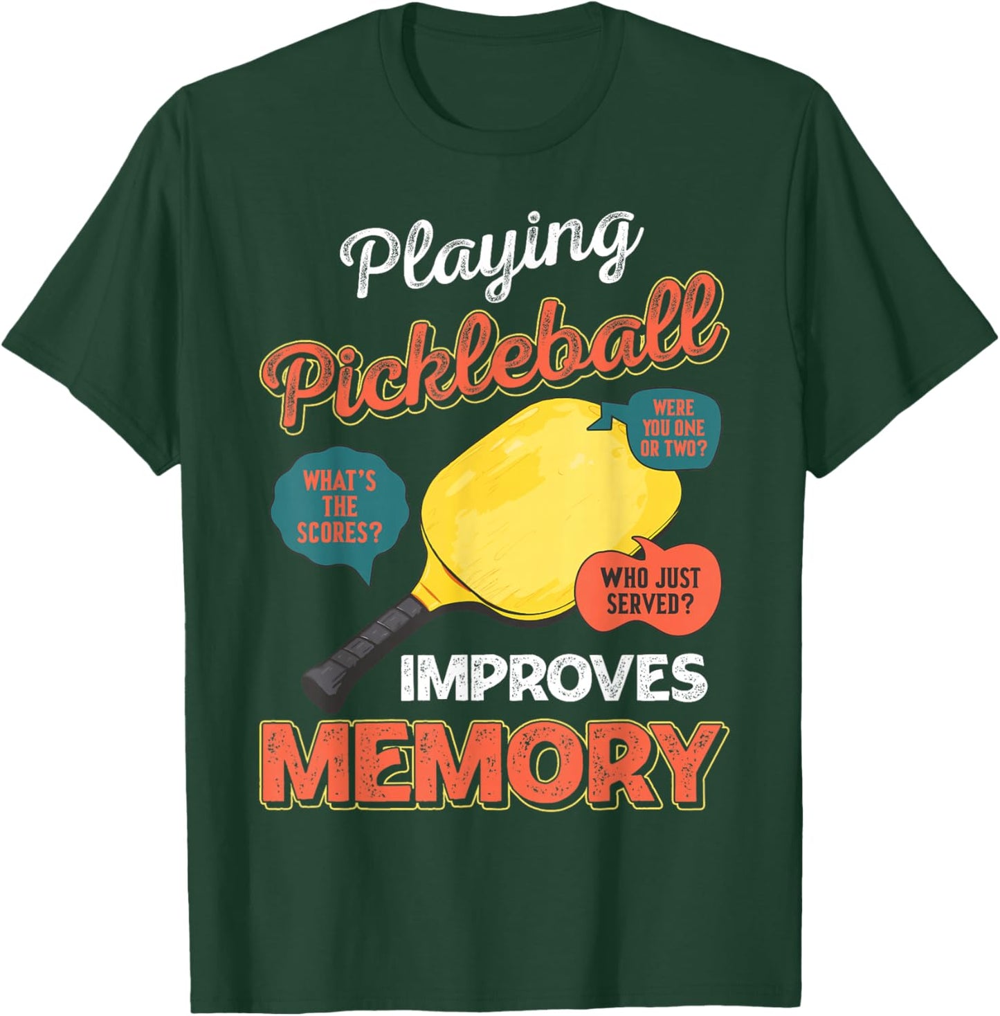 Funny pickleball sayings design Retro Paddle Court T-Shirt - T-Shirt | Forest