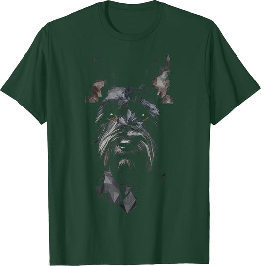 Schnauzer Dog Motif Pet Artwork Schnauzer T-Shirt - T-Shirt | Forest