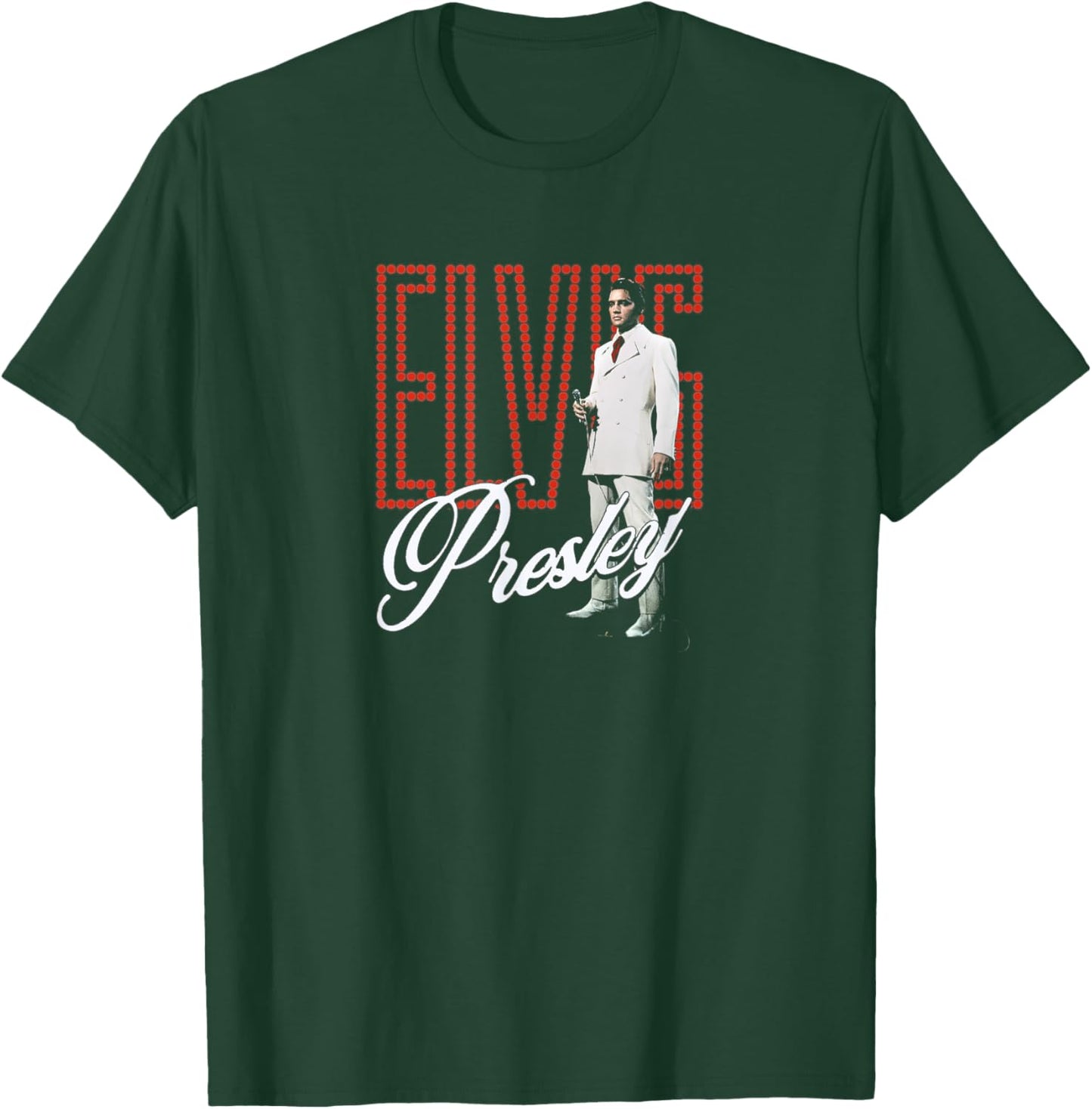 Elvis Presley Retro Lights T-Shirt - T-Shirt | Forest