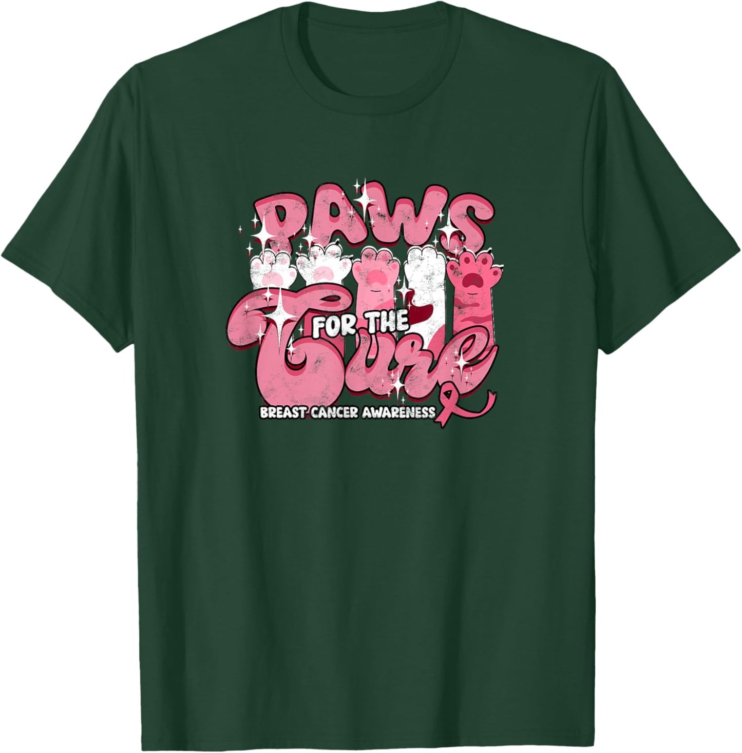 Paws for the Cure - Awareness T-Shirt - T-Shirt | Forest