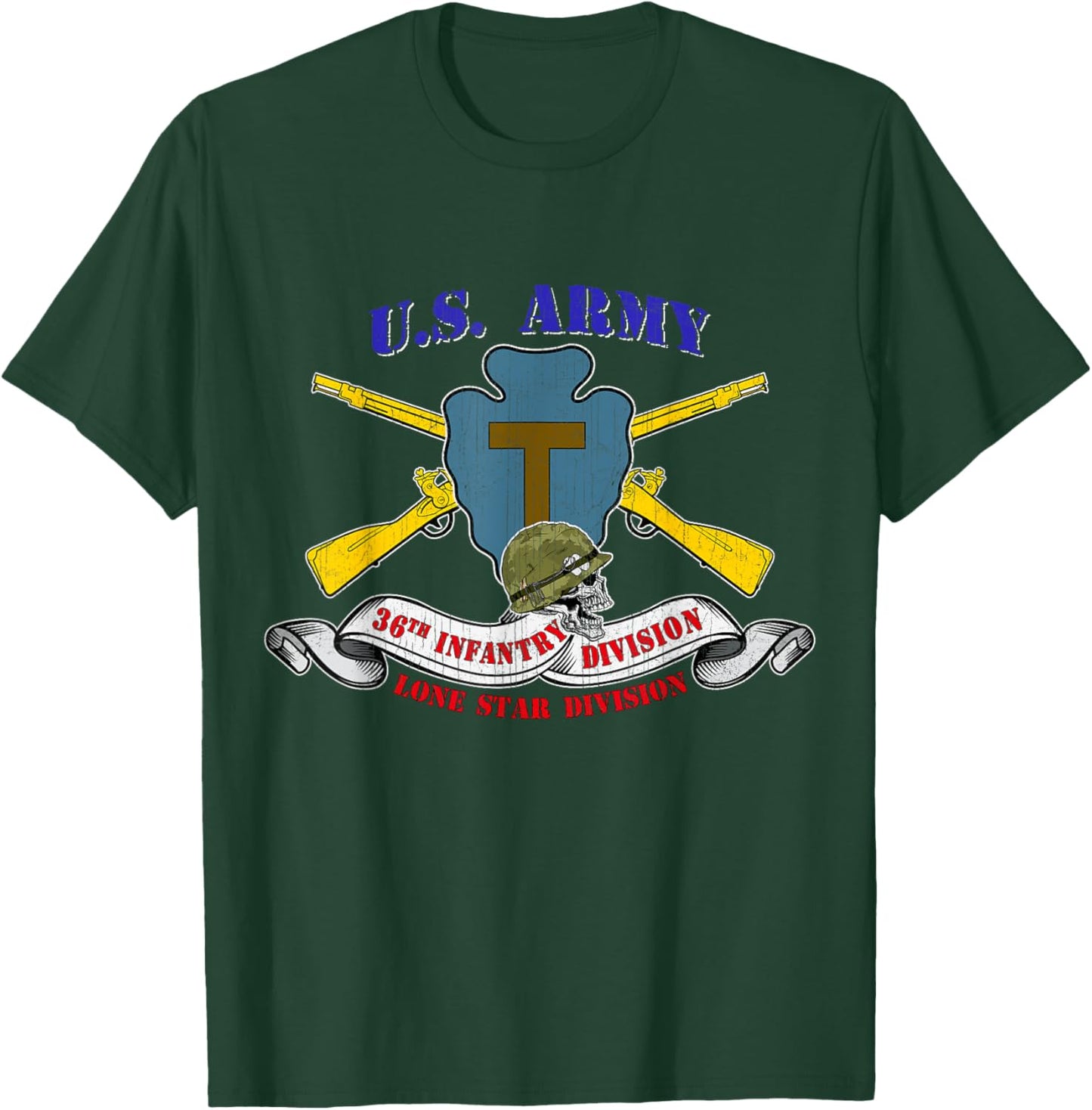 36th Infantry Division 36th ID Veteran Camp Mabry Vintage T-Shirt - T-Shirt | Forest