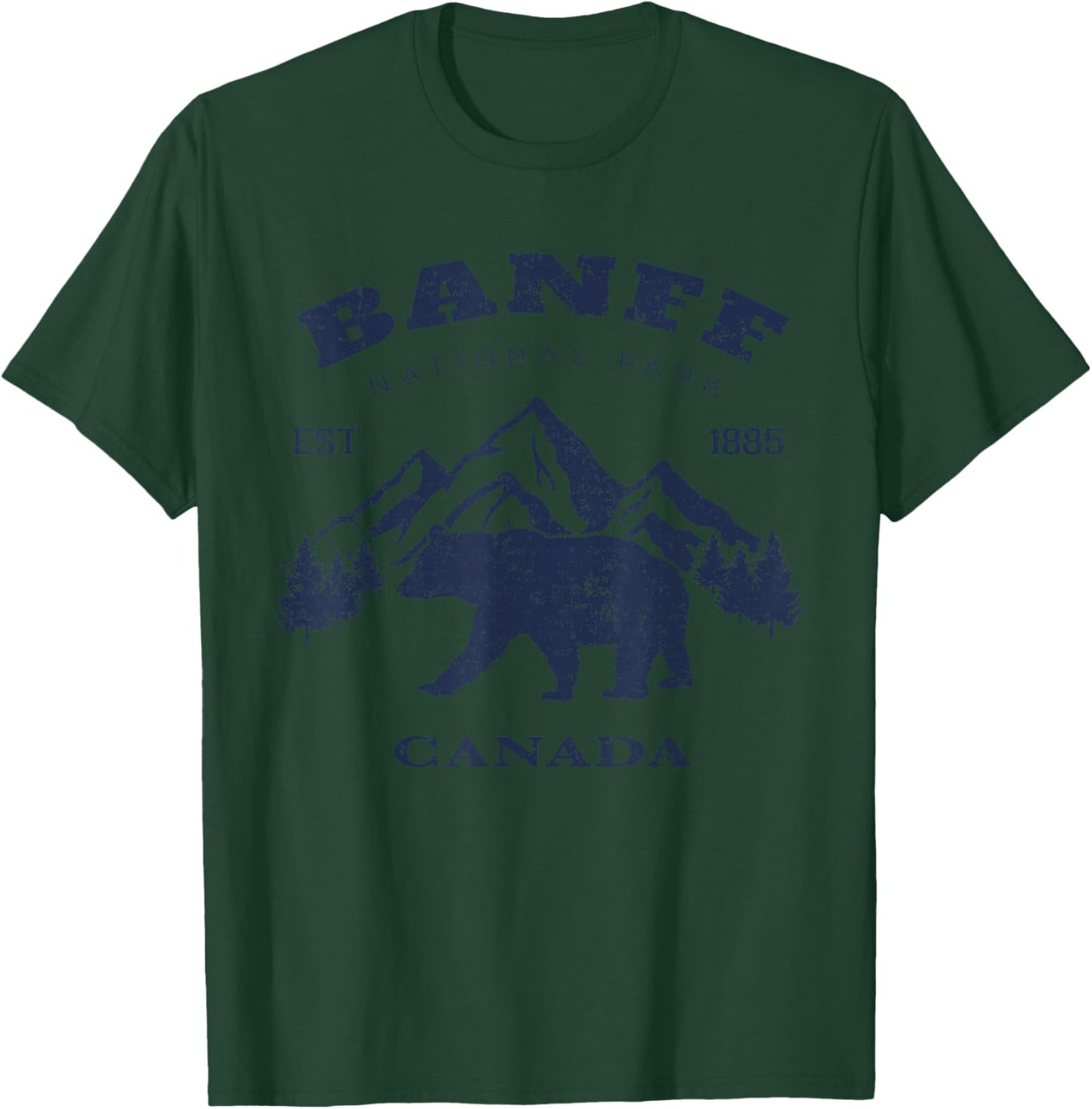 Vintage Banff National Park Canada Souvenir Hiking Camping T-Shirt - T-Shirt | Forest
