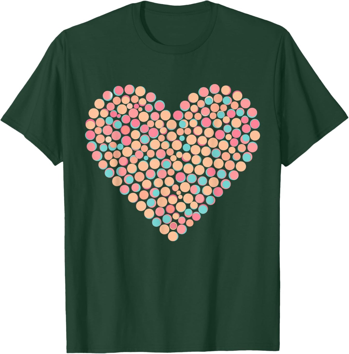 Colorful Heart Polka Dot T-Shirt - T-Shirt | Forest