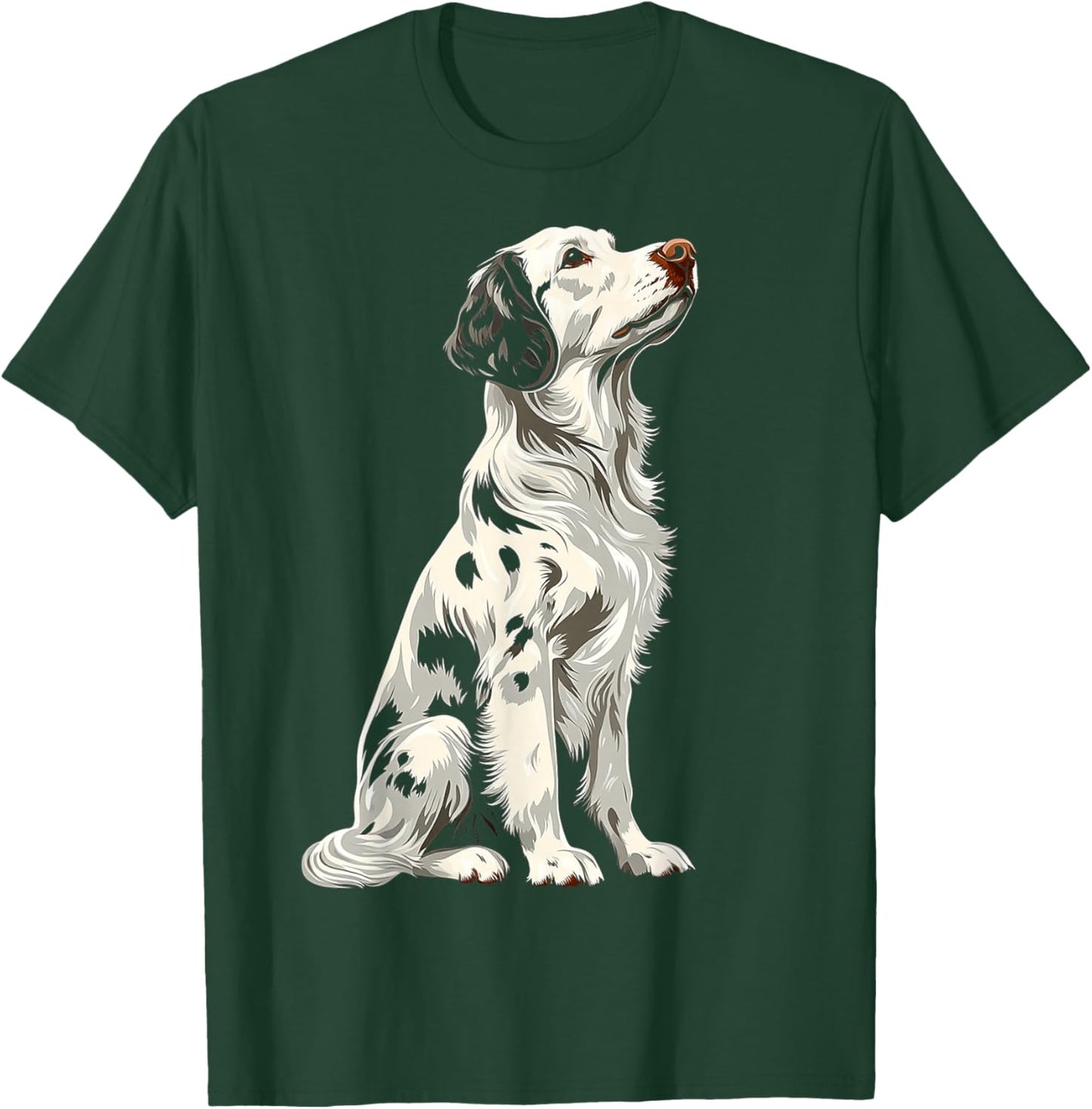 English Setter Dog Motif Pet Art English Setter T-Shirt - T-Shirt | Forest