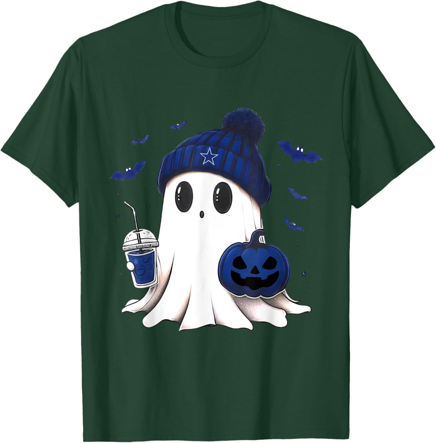 Vintage Dallas Ghost Halloween Men Kids T-Shirt - T-Shirt | Forest