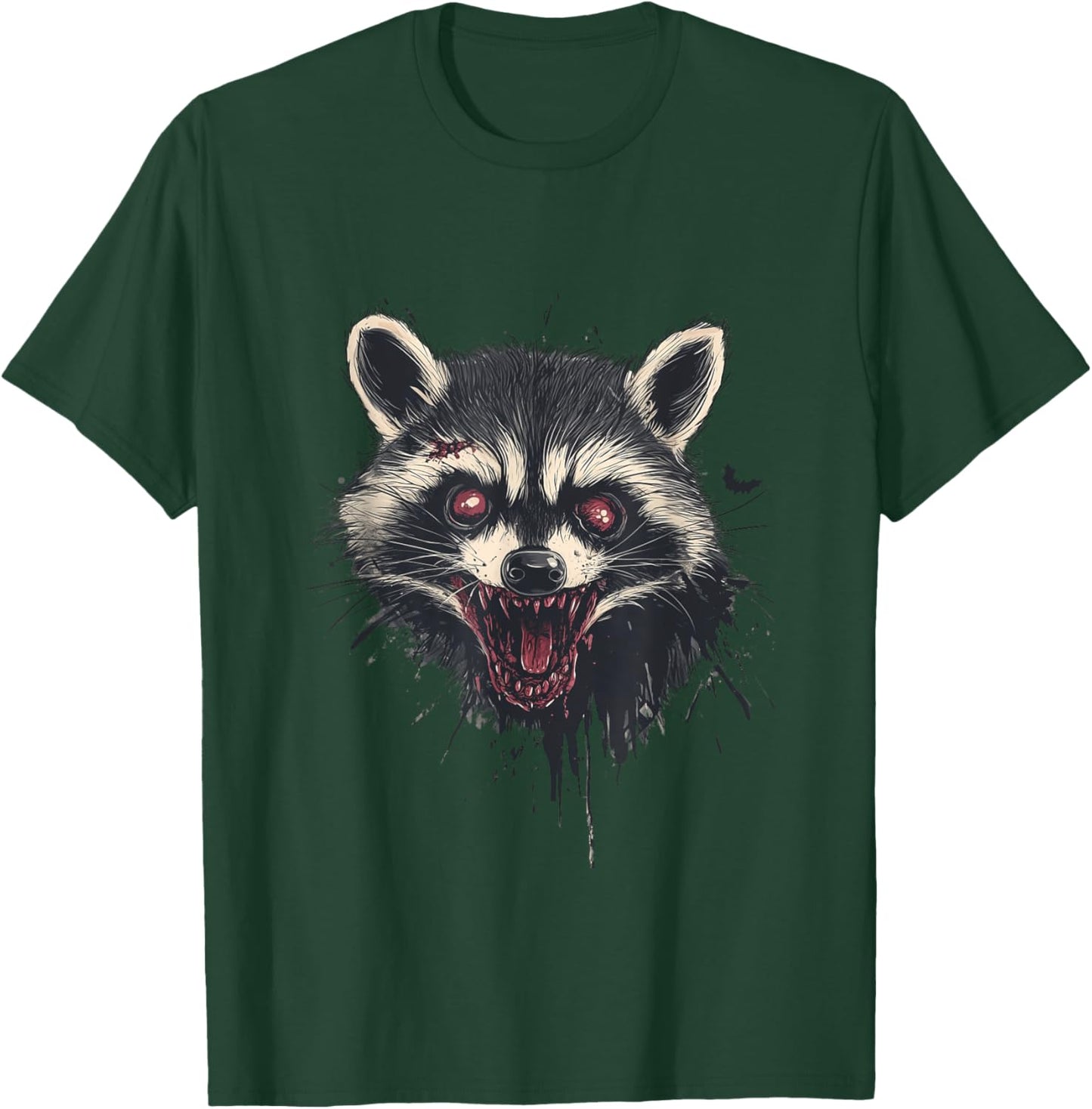 Pretend I'm a Raccoon Zombie Halloween 2024 Costume Scary T-Shirt - T-Shirt | Forest