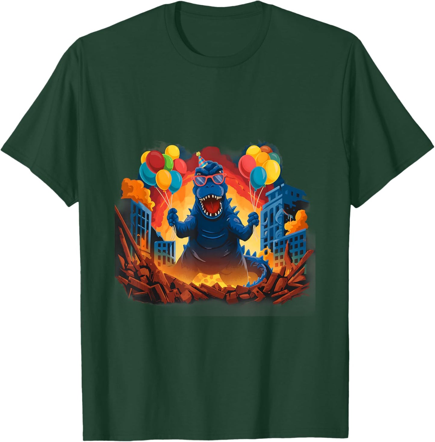 Kaiju Birthday Party Japan Monster Movie Bday Japanese T-Shirt - T-Shirt | Forest