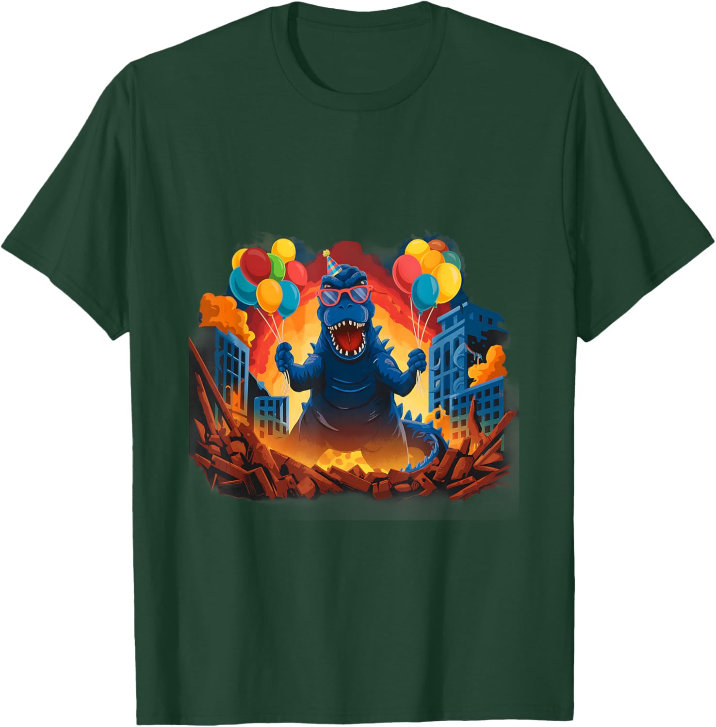 Kaiju Birthday Party Japan Monster Movie Bday Japanese T-Shirt - T-Shirt | Forest