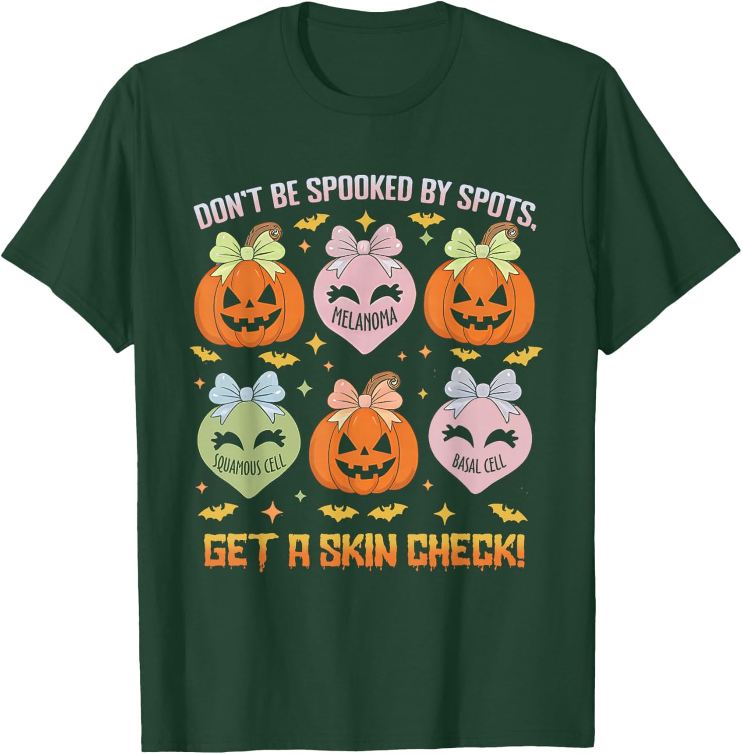 Dermatology Nurse Halloween Get A Skin Check Dermatologist T-Shirt - T-Shirt | Forest