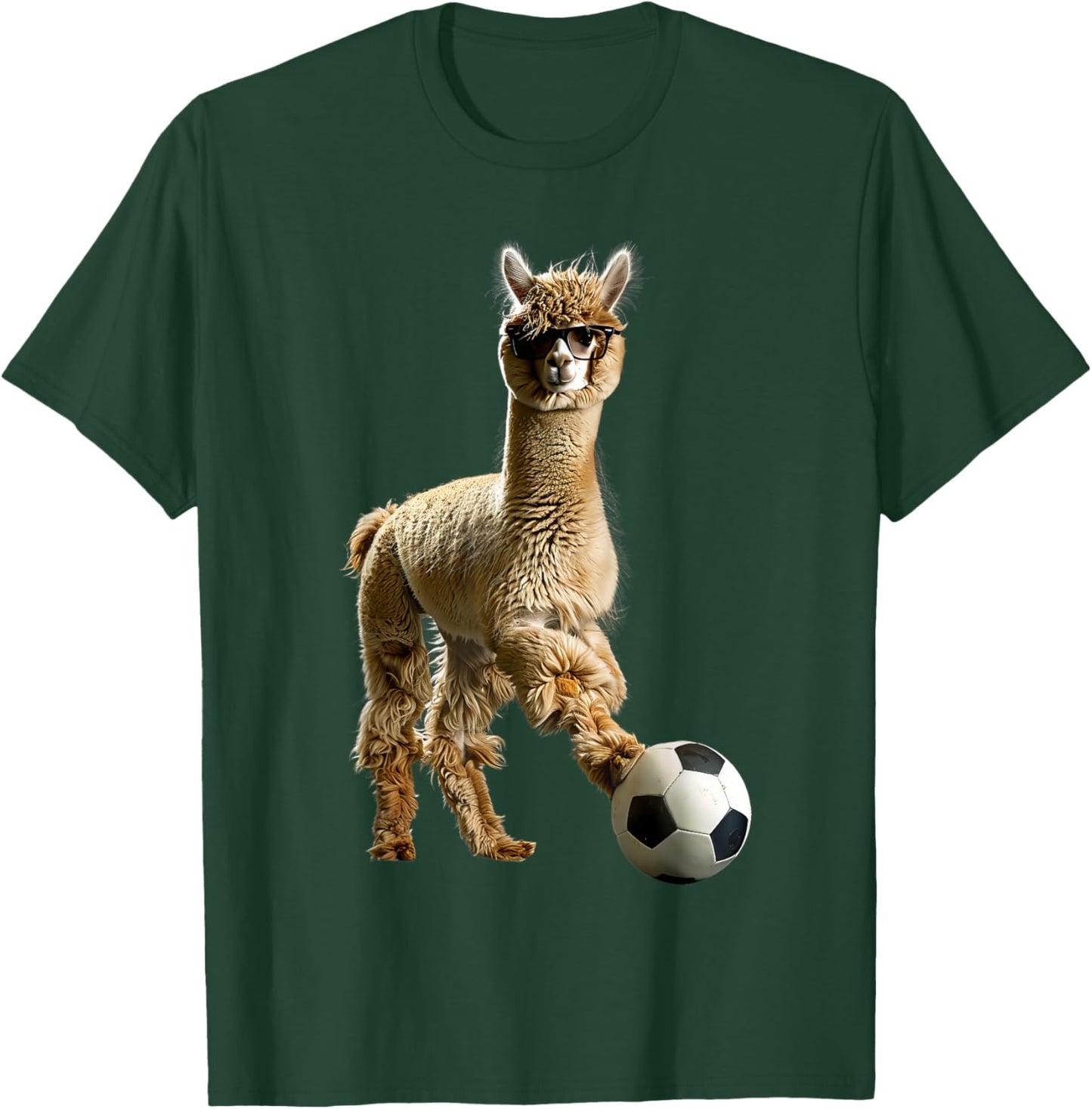 Alpaca Soccer T-Shirt - T-Shirt | Forest