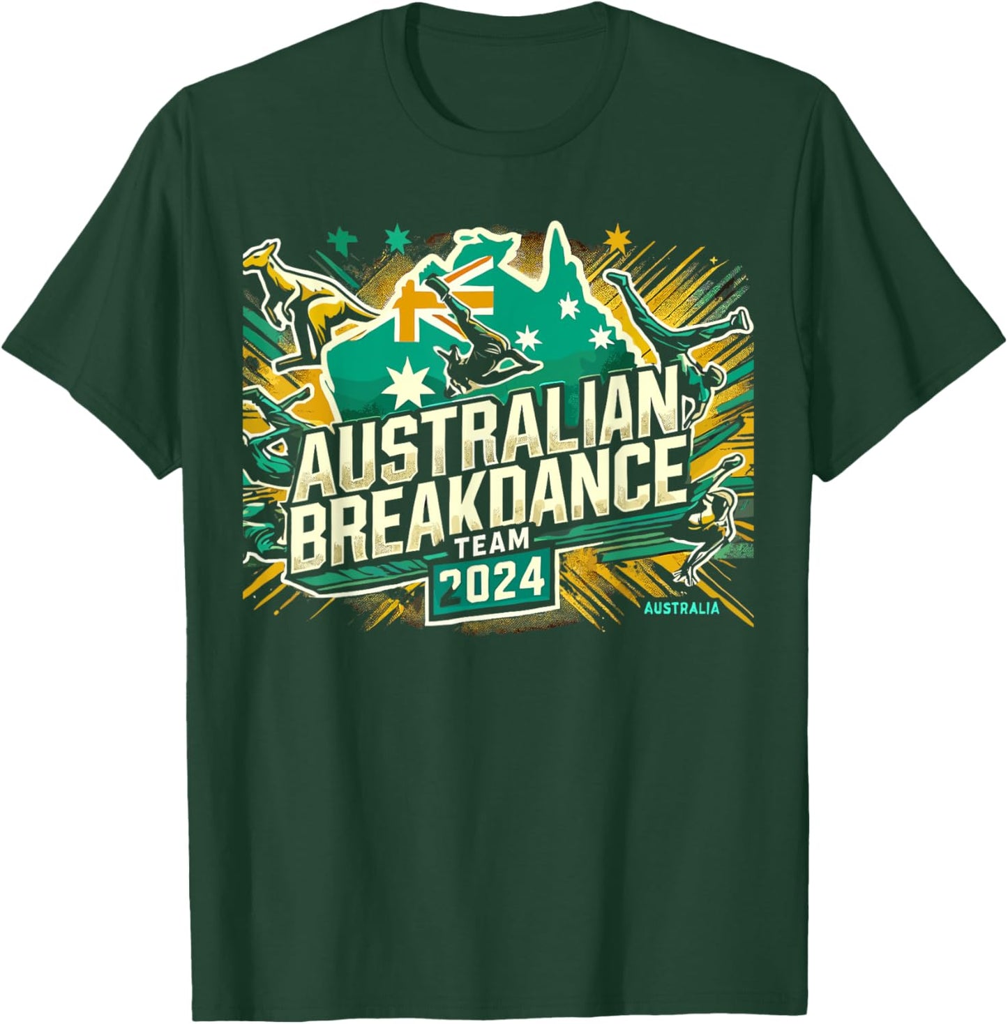 Australian Break Dancer Costume Austrailian Breakdancer T-Shirt - T-Shirt | Forest