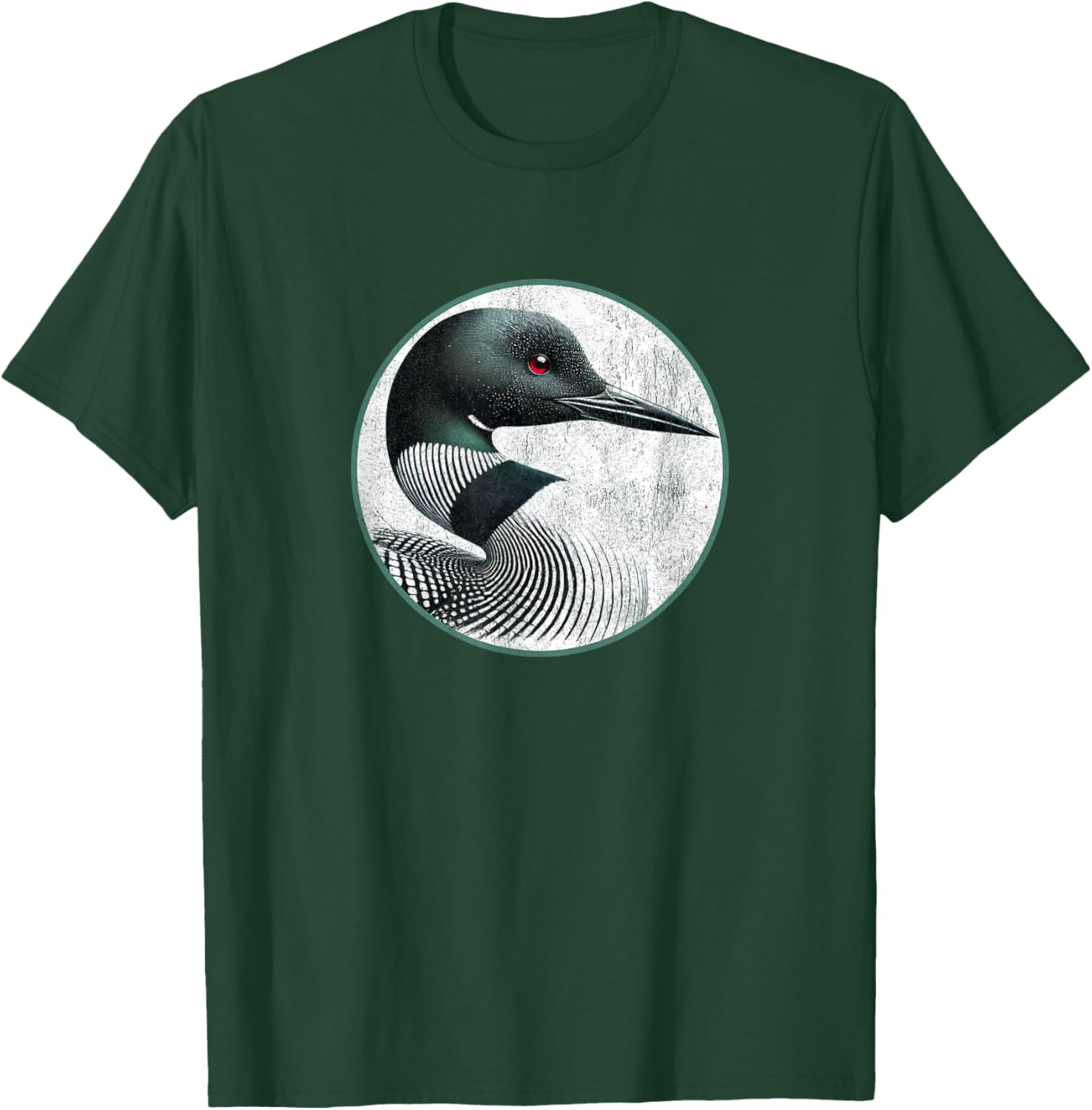 Colorful Retro Arctic Loon Bird Design T-Shirt - T-Shirt | Forest