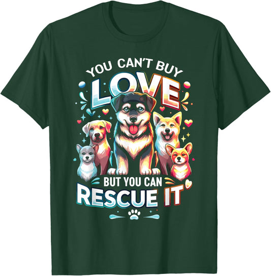 Cute Dog Rescue Lover Dog Breeds Rescued Dog T-Shirt - T-Shirt | Forest