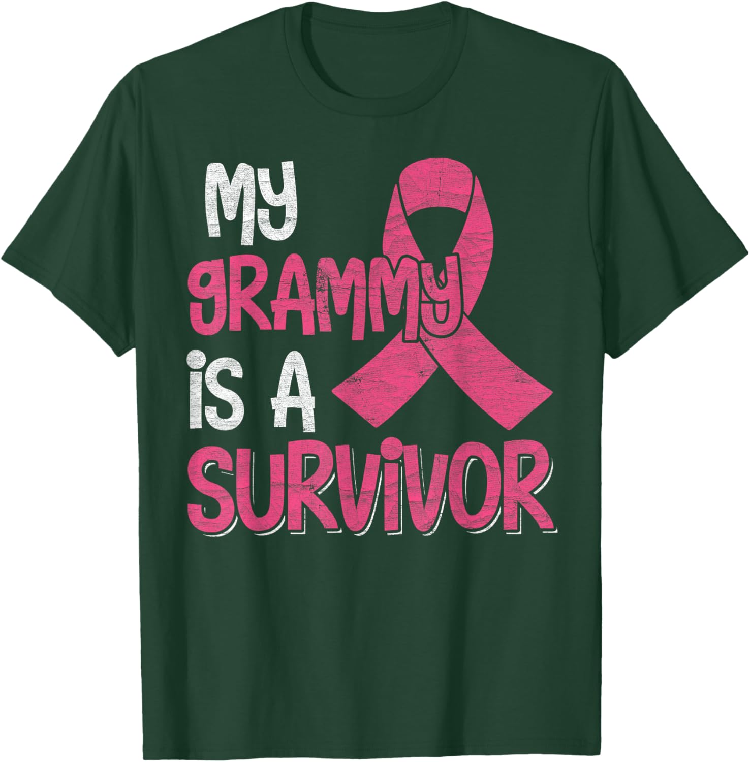 My Grammy Is A Survivor - Breast Cancer Support Squad T-Shirt - T-Shirt | Forest