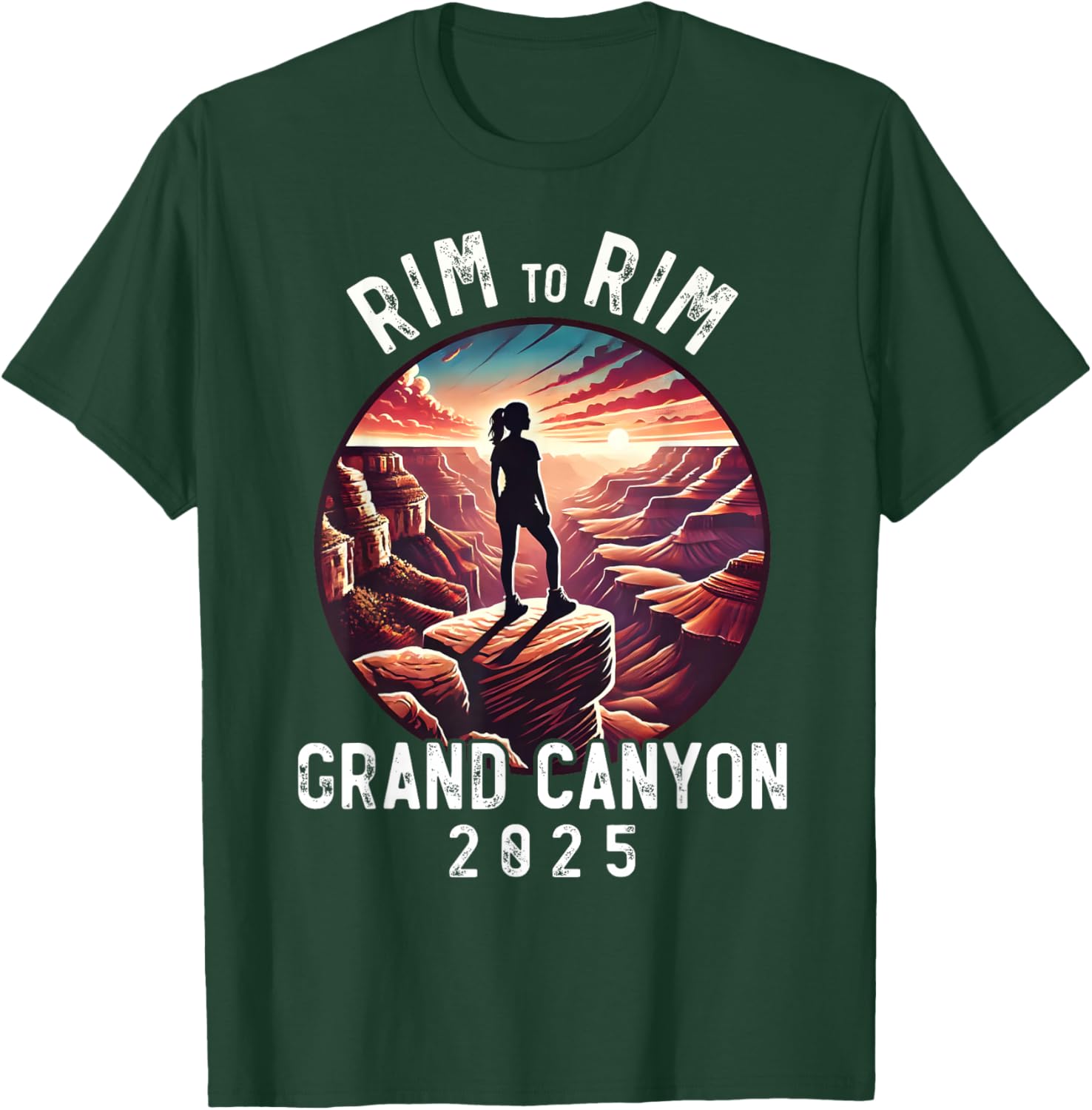 Rim - Rim Grand Canyon, I Hiked The Grand Canyon 2025, Women T-Shirt - T-Shirt | Forest