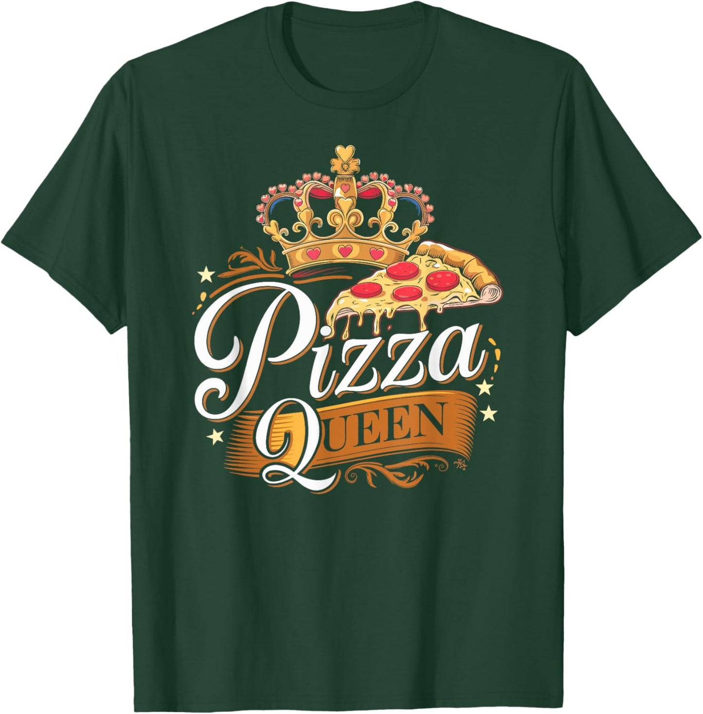 Pizza Queen Girl Loves Pizza Funny Pizza Lover T-Shirt - T-Shirt | Forest