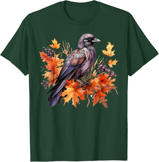 Crow Berry fruit Gothic Vintage Cottagecore Aesthetic Raven T-Shirt - T-Shirt | Forest