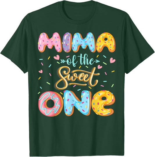 Mima Of The Sweet One 1St Birthday Girl Donut Lover T-Shirt - T-Shirt | Forest