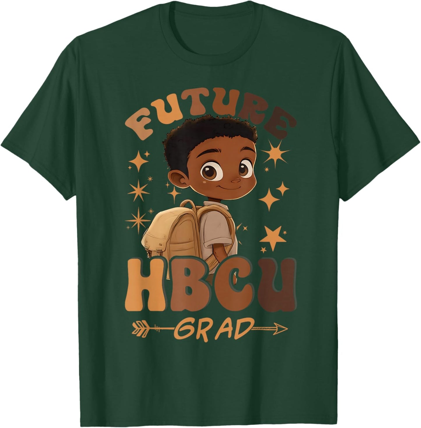 Future HBCU Grad History Black Boy Graduation HBCU Boys Kids T-Shirt - T-Shirt | Forest