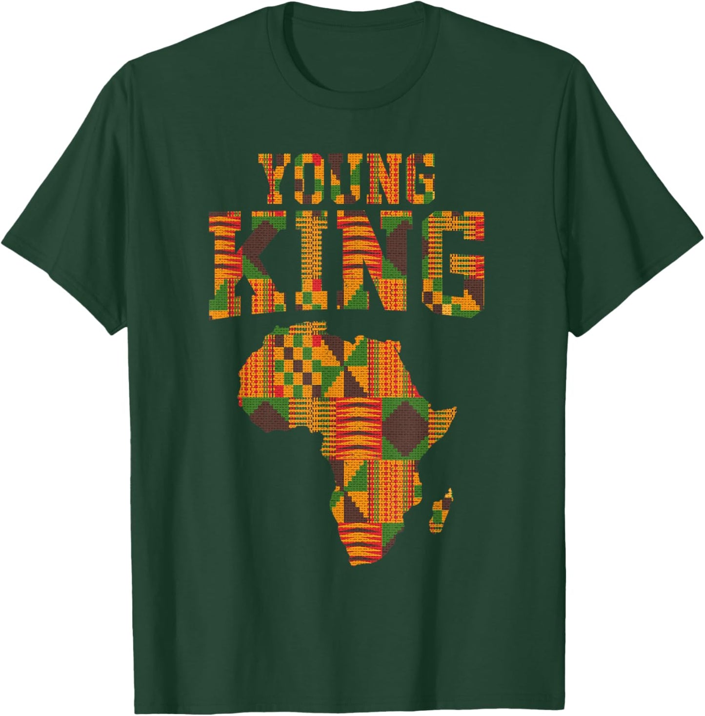 African King Art For Boys Toddlers Kente Cloth African Print T-Shirt - T-Shirt | Forest