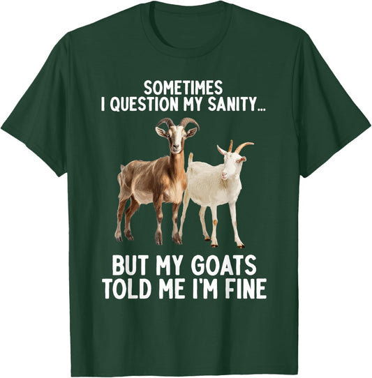Funny Goat Design , Women & Goat Lovers T-Shirt - T-Shirt | Forest