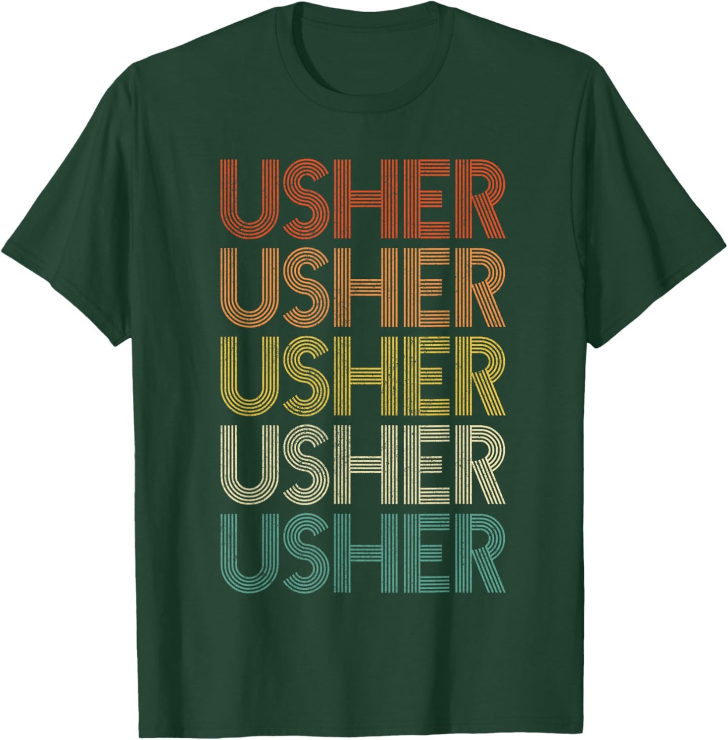 Usher Vintage Retro T-Shirt - T-Shirt | Forest