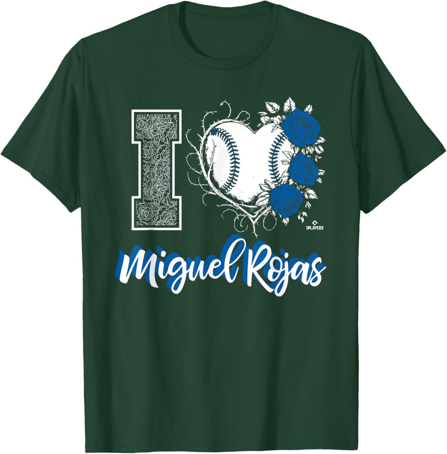 I Heart Baseball Stitch Miguel Rojas Los Angeles Baseball T-Shirt - T-Shirt | Forest