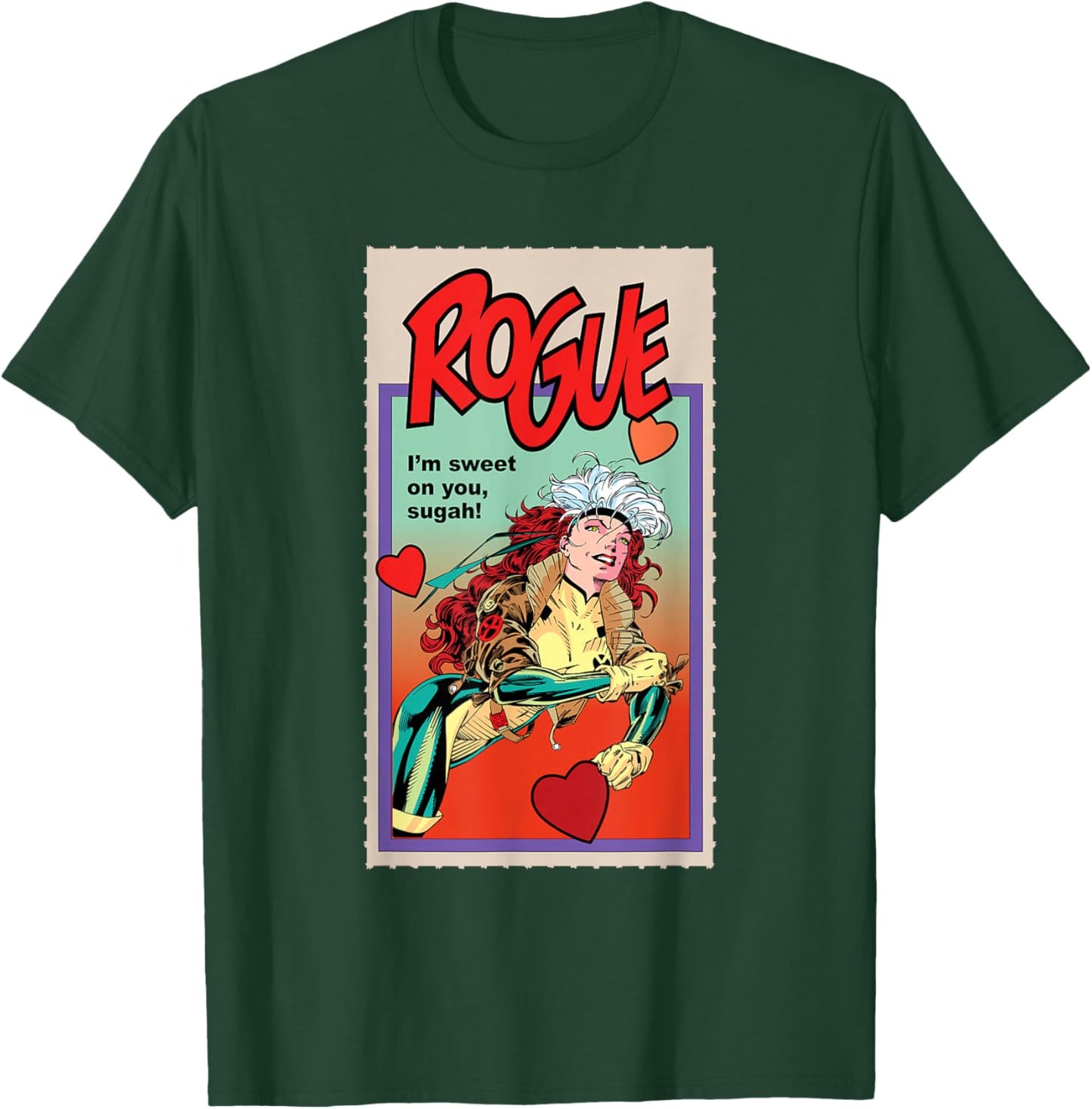 Marvel X-Men Retro ’90s Valentine’s Day Card Rogue T-Shirt - T-Shirt | Forest